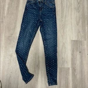 Topshop studded jeans, size 26, 32 womens